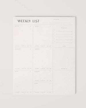 WILDE HOUSE WEEKLY LIST PAD