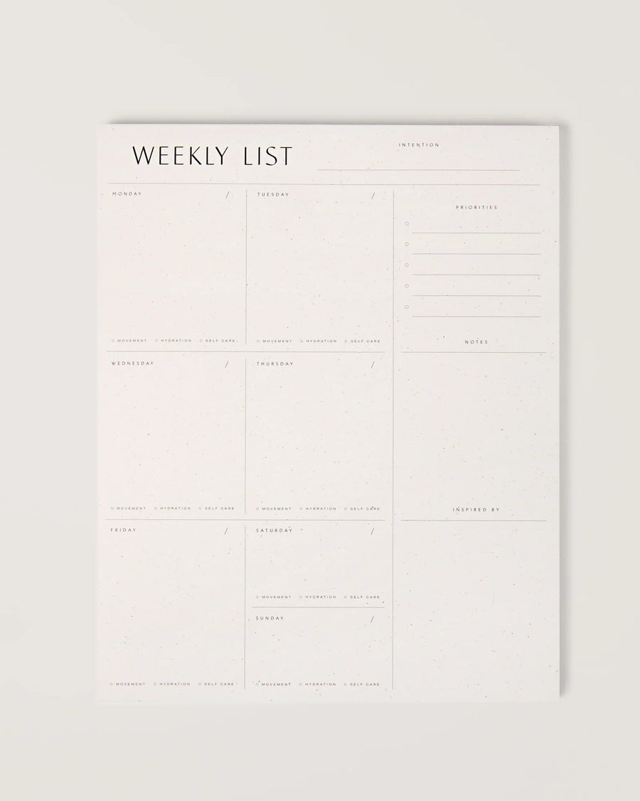 WILDE HOUSE WEEKLY LIST PAD